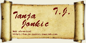 Tanja Jonkić vizit kartica